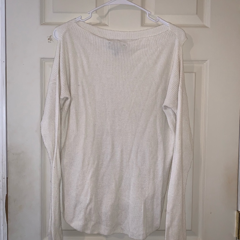 Cold shoulder sweater